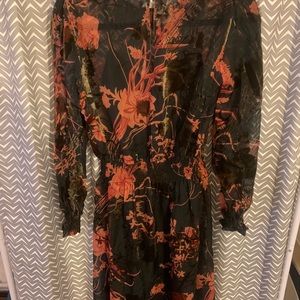 Zara Printed Midi Dress